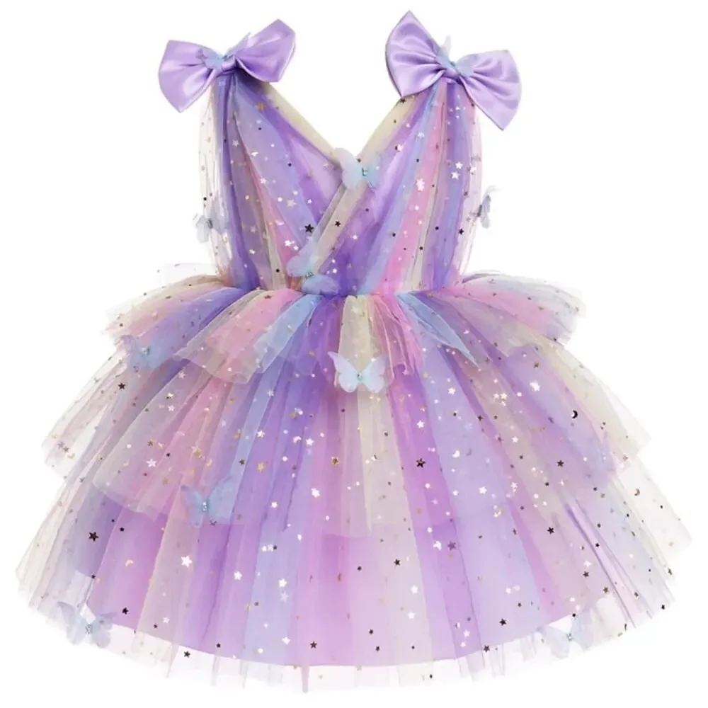 Infant Toddler Butterfly Rainbow Princess Dress 18-24 Months Halloween Costume